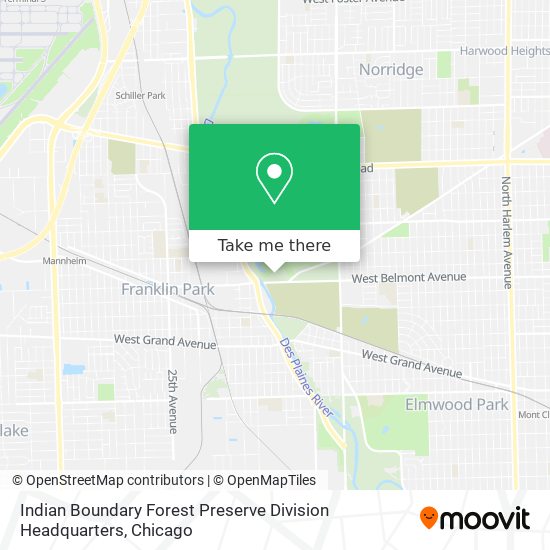 Indian Boundary Forest Preserve Division Headquarters map