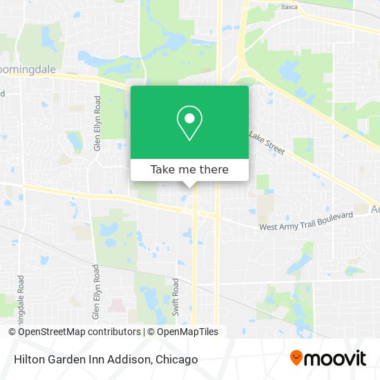 Hilton Garden Inn Addison map