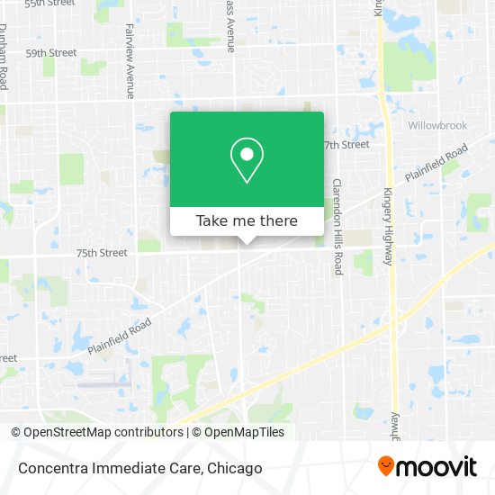 Concentra Immediate Care map