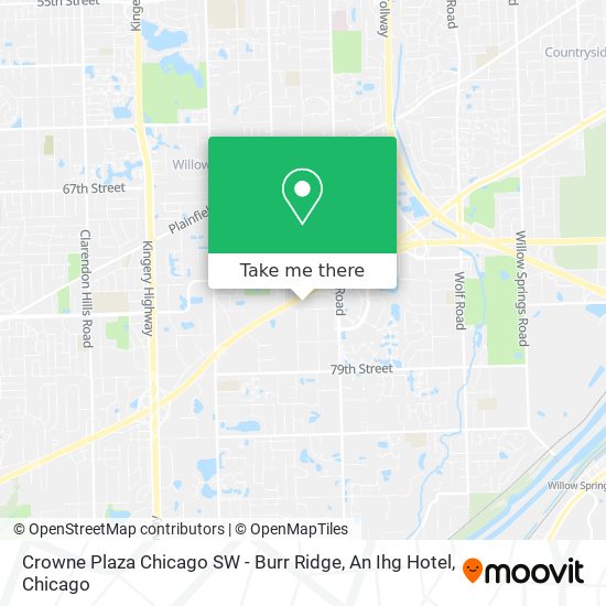 Crowne Plaza Chicago SW - Burr Ridge, An Ihg Hotel map