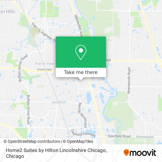 Mapa de Home2 Suites by Hilton Lincolnshire Chicago