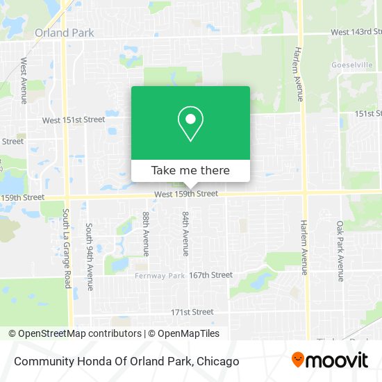 Mapa de Community Honda Of Orland Park