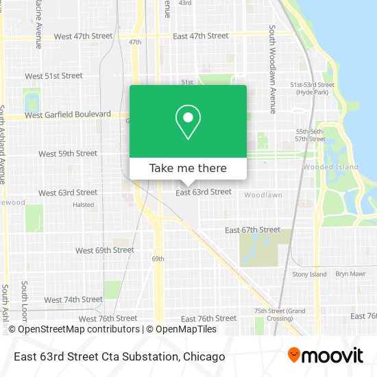 Mapa de East 63rd Street Cta Substation