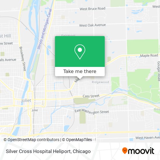 Silver Cross Hospital Heliport map