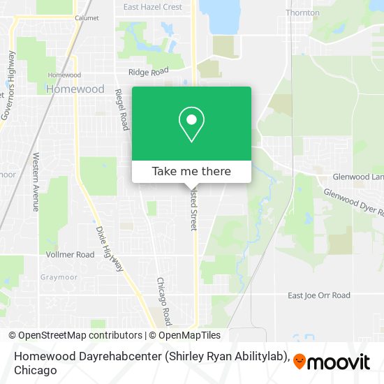 Homewood Dayrehabcenter (Shirley Ryan Abilitylab) map