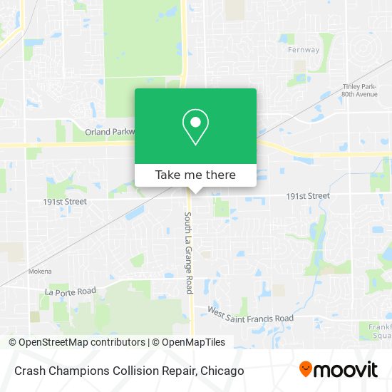 Mapa de Crash Champions Collision Repair