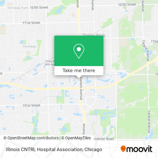 Mapa de Illinois CNTRL Hospital Association