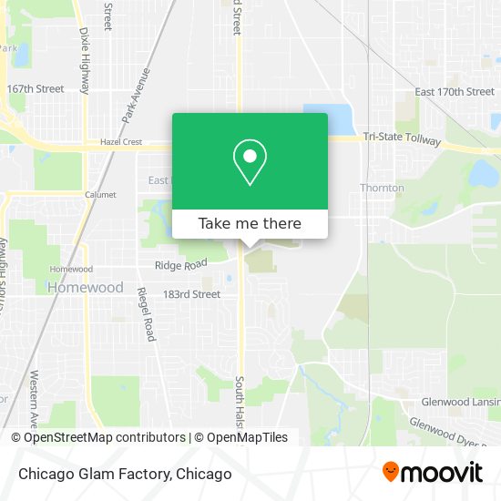 Chicago Glam Factory map