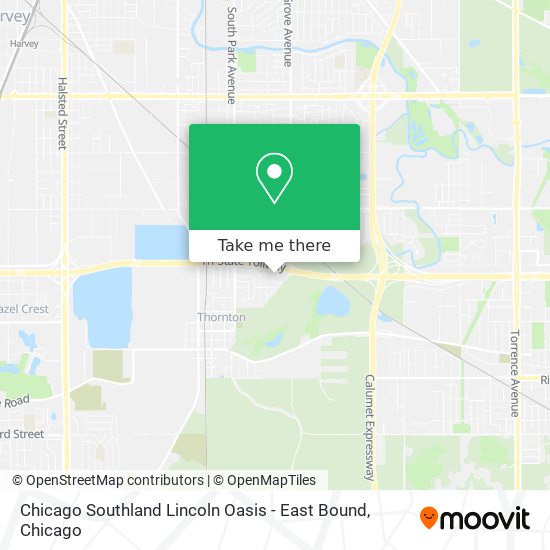 Mapa de Chicago Southland Lincoln Oasis - East Bound