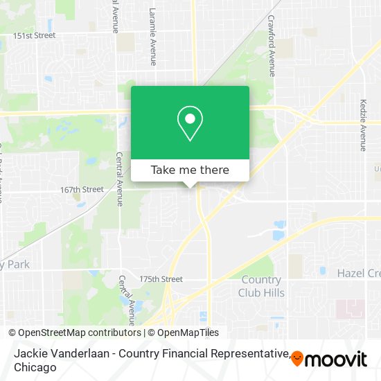 Jackie Vanderlaan - Country Financial Representative map