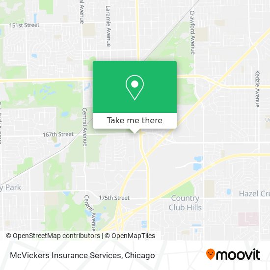 McVickers Insurance Services map