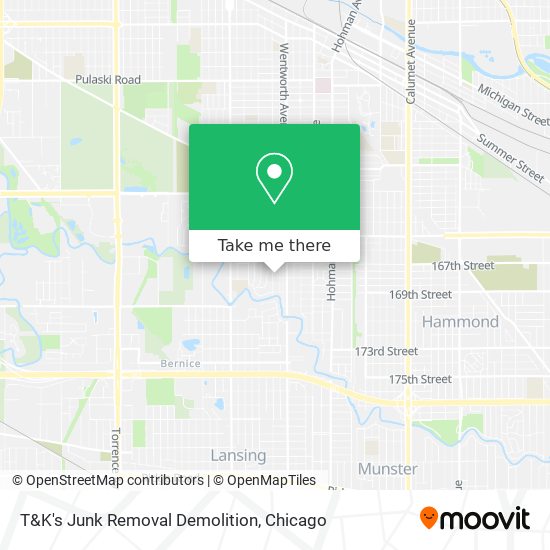 Mapa de T&K's Junk Removal Demolition