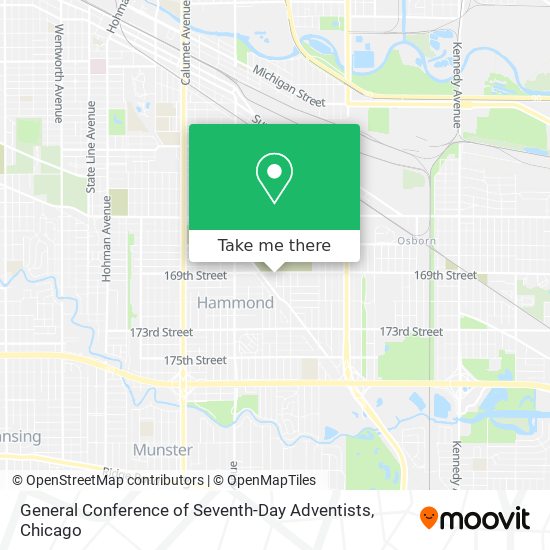 General Conference of Seventh-Day Adventists map