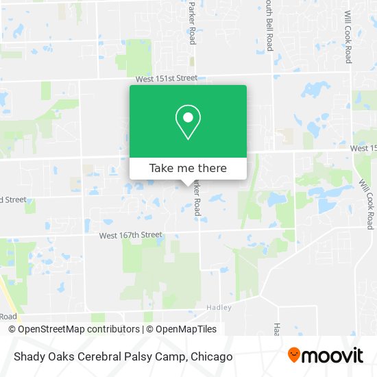 Shady Oaks Cerebral Palsy Camp map