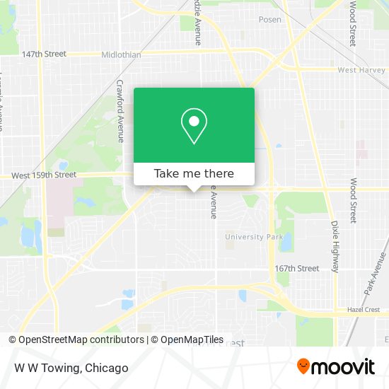 W W Towing map