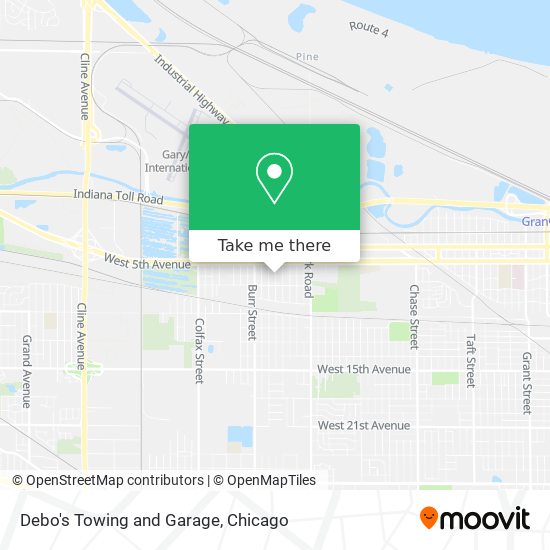 Debo's Towing and Garage map