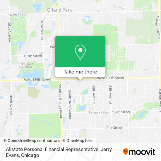 Mapa de Allstate Personal Financial Representative: Jerry Evans