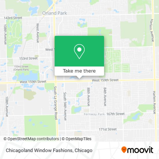 Chicagoland Window Fashions map