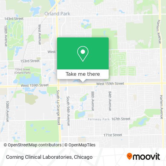 Corning Clinical Laboratories map