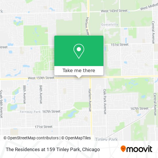 Mapa de The Residences at 159 Tinley Park