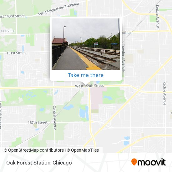 Oak Forest Station map