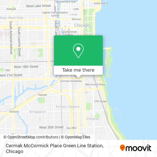 Cermak McCormick Place Green Line Station map