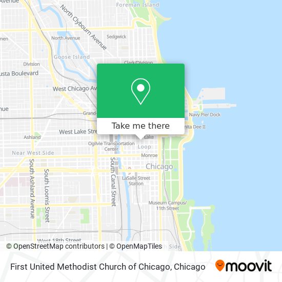 Mapa de First United Methodist Church of Chicago