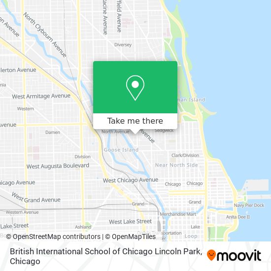 British International School of Chicago Lincoln Park map