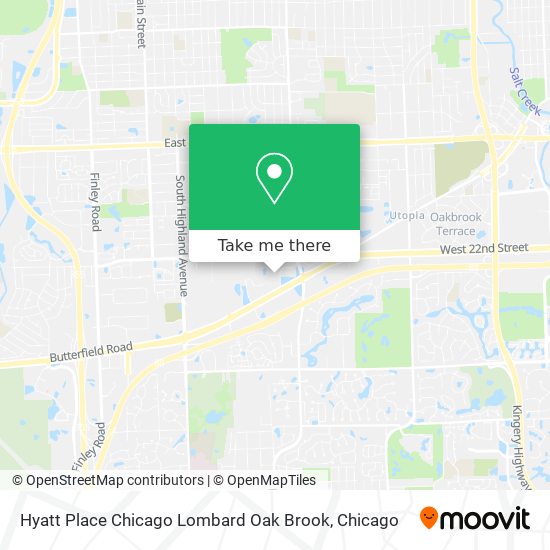 Hyatt Place Chicago Lombard Oak Brook map