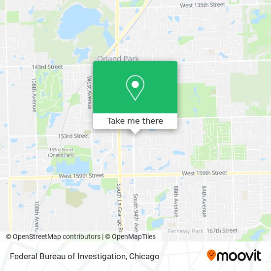 Federal Bureau of Investigation map