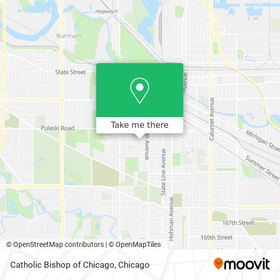 Catholic Bishop of Chicago map