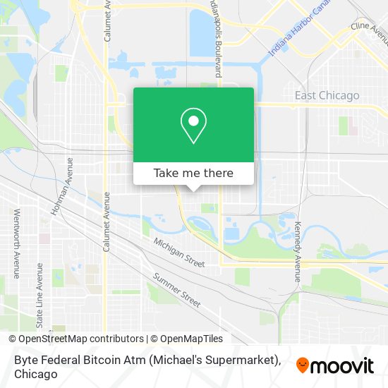 Mapa de Byte Federal Bitcoin Atm (Michael's Supermarket)