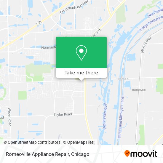 Mapa de Romeoville Appliance Repair