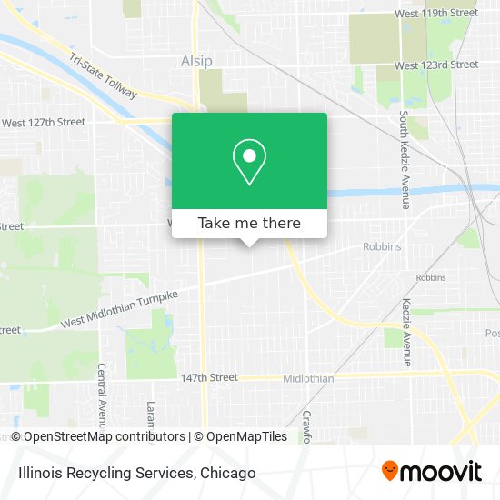 Illinois Recycling Services map