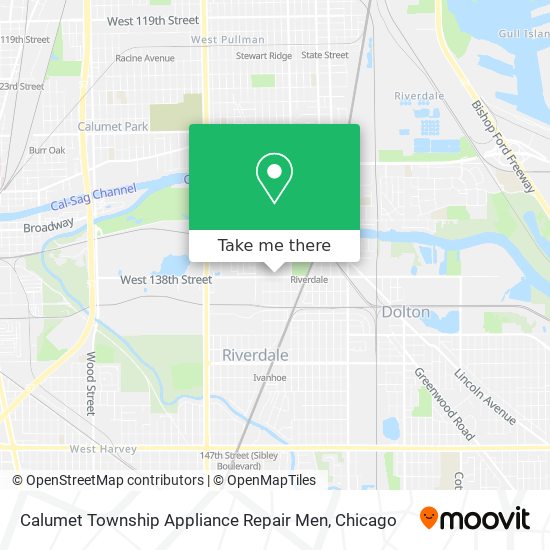 Mapa de Calumet Township Appliance Repair Men