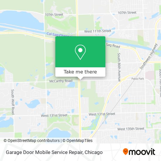 Garage Door Mobile Service Repair map