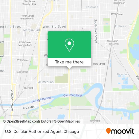 Mapa de U.S. Cellular Authorized Agent