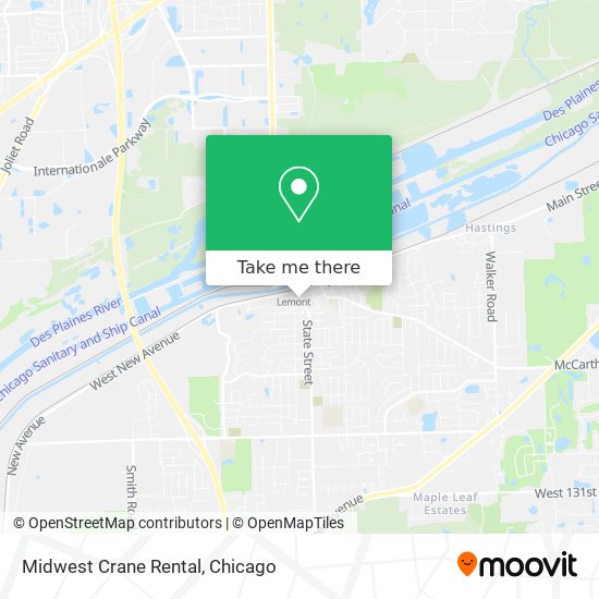 Mapa de Midwest Crane Rental