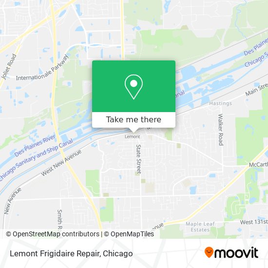 Lemont Frigidaire Repair map