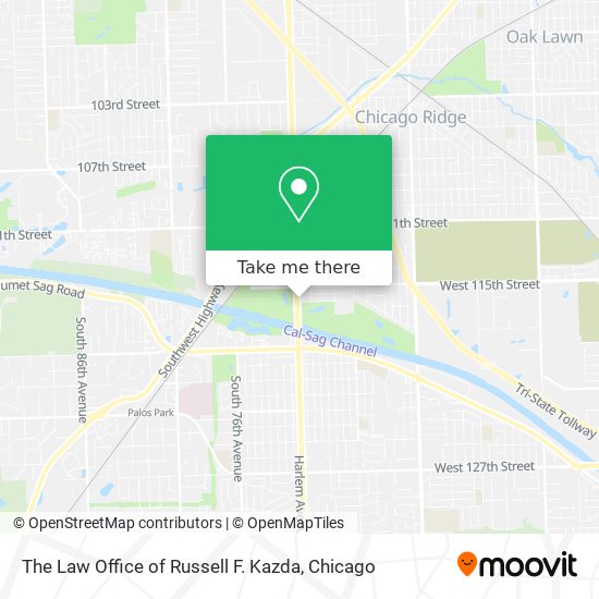 The Law Office of Russell F. Kazda map