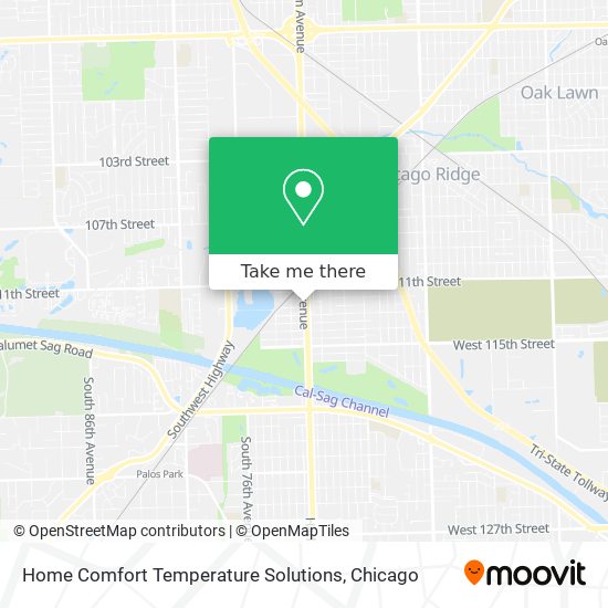 Mapa de Home Comfort Temperature Solutions