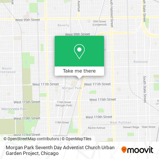 Mapa de Morgan Park Seventh Day Adventist Church Urban Garden Project
