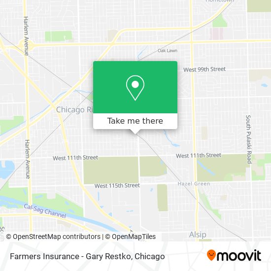 Farmers Insurance - Gary Restko map