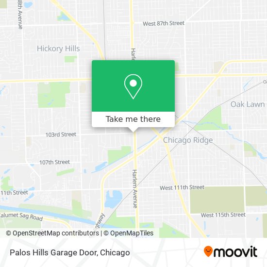 Palos Hills Garage Door map