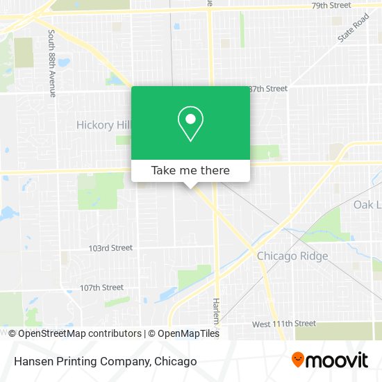 Hansen Printing Company map