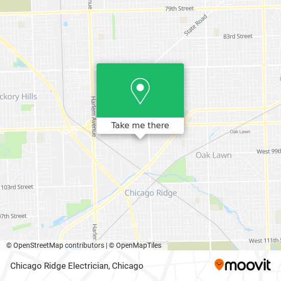 Mapa de Chicago Ridge Electrician