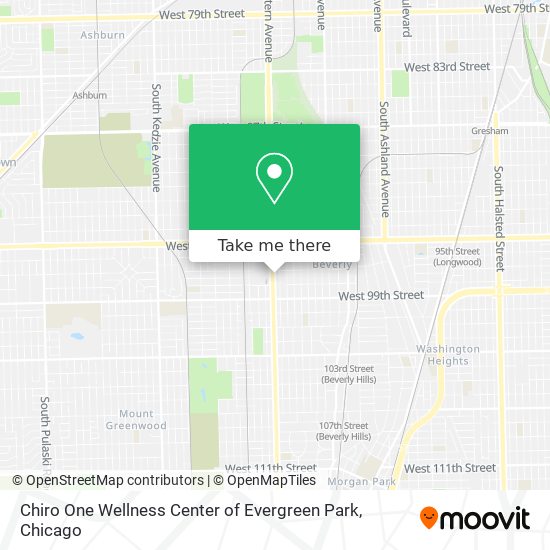 Mapa de Chiro One Wellness Center of Evergreen Park