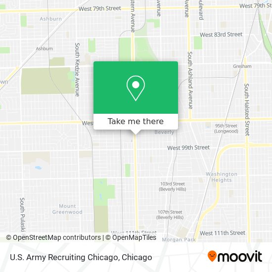 U.S. Army Recruiting Chicago map