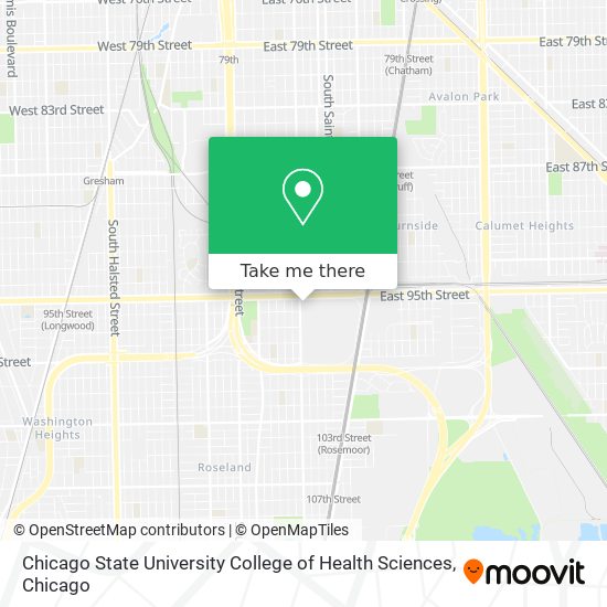 Mapa de Chicago State University College of Health Sciences