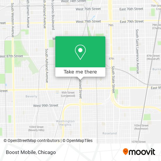 Mapa de Boost Mobile